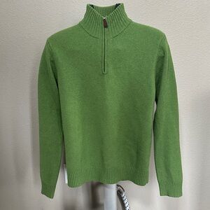 J. Crew Men's Green Zip-Up Sweater